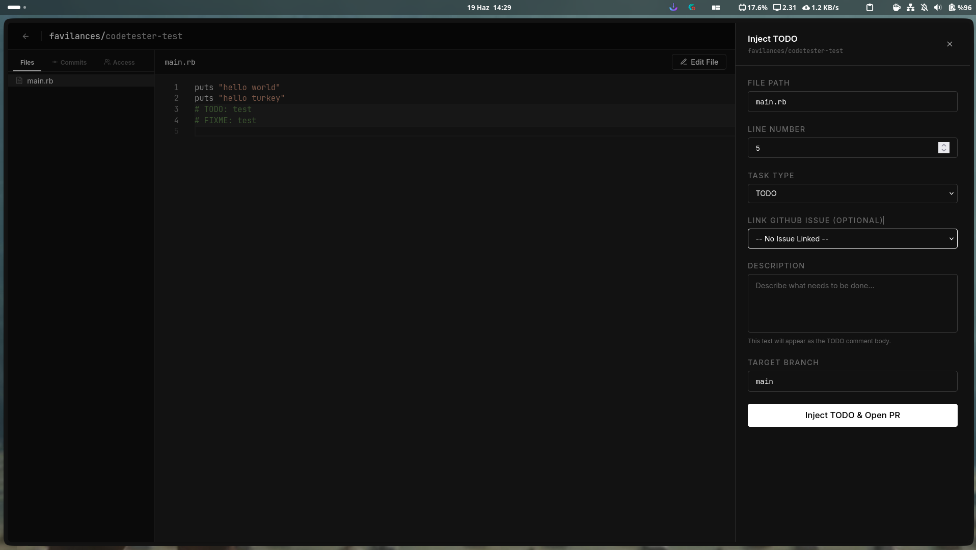 Inject TODO to Codebase