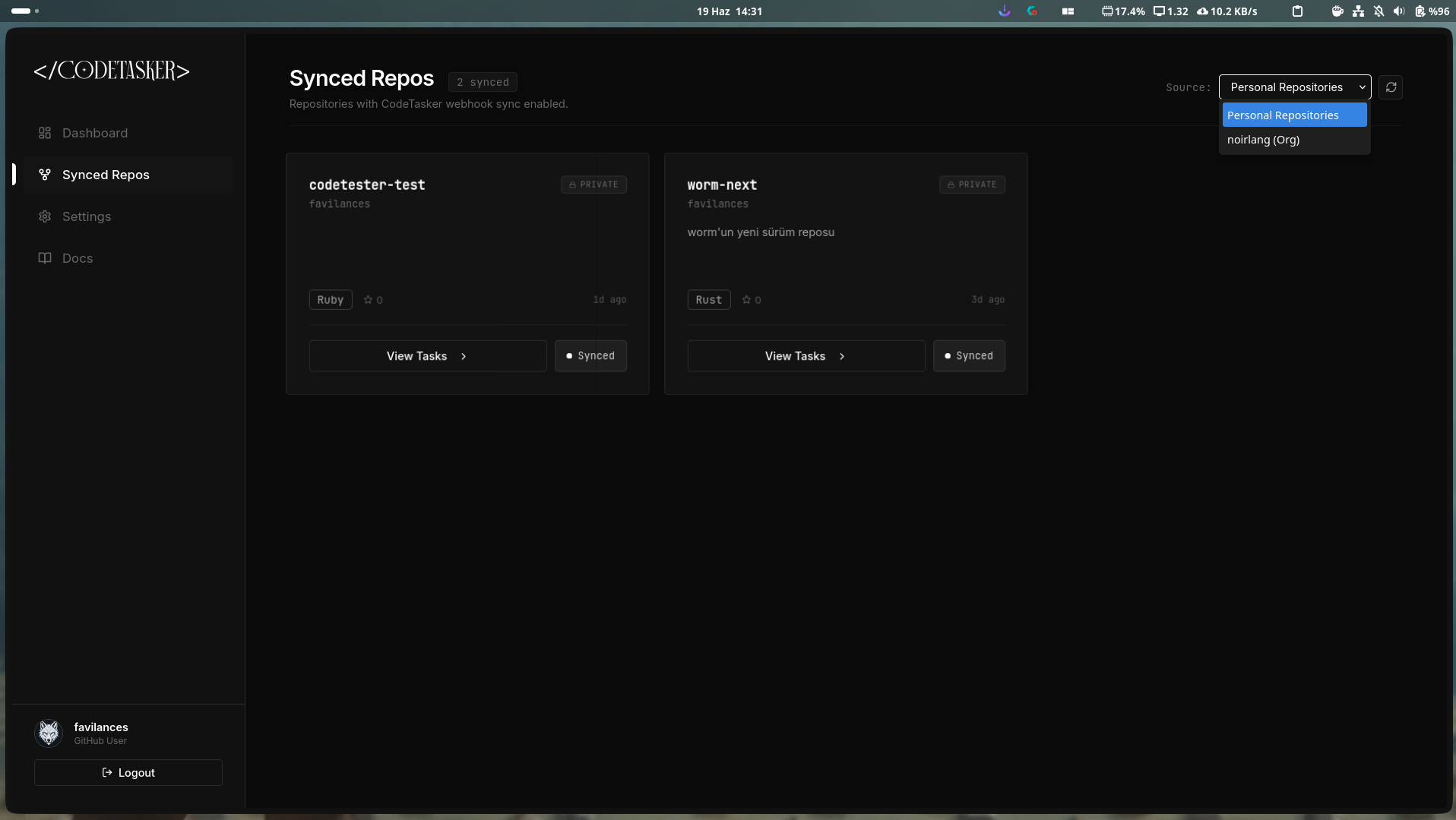 Synced Repositories