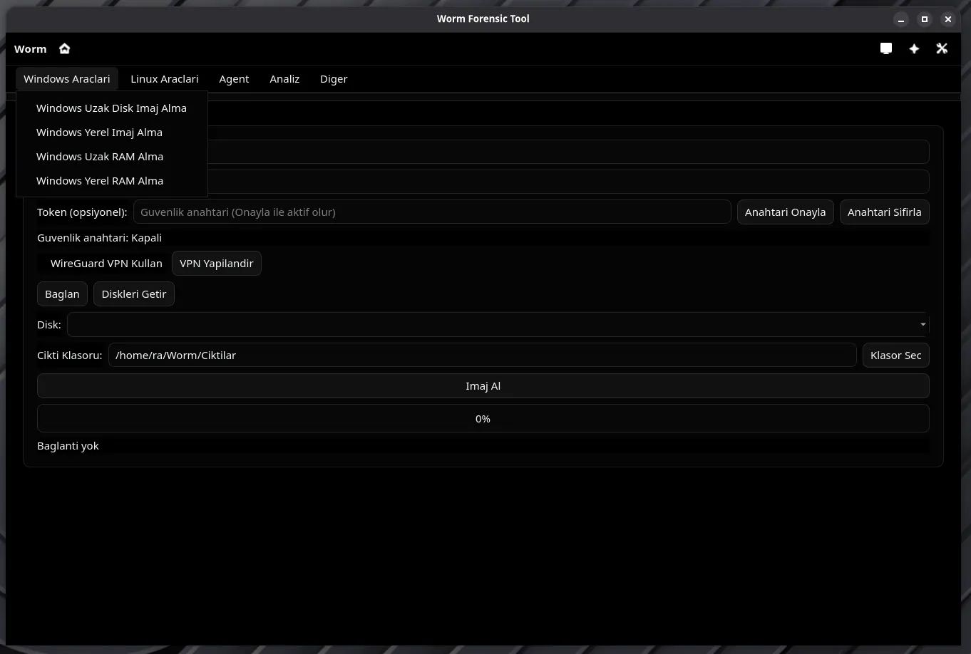Windows Tools Menu